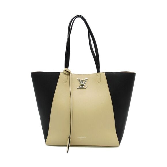Louis Vuitton Lock Me Tote Bag Taurillon Leather Black Vannie Noir - Picture 1 of 8